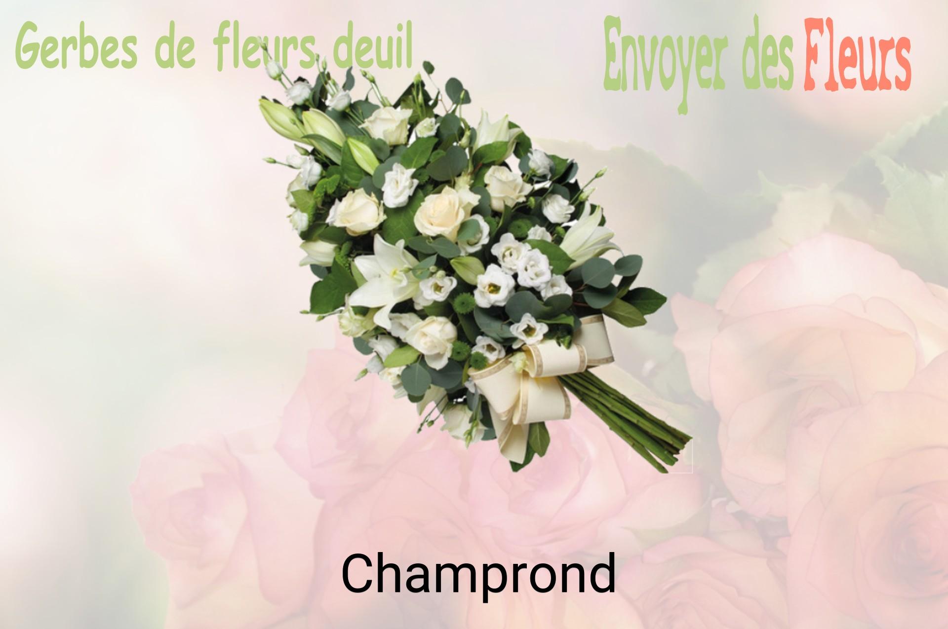 Gerbe de fleurs de deuil livrée à Champrond